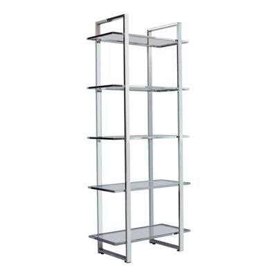 Philomene 79 H x 31.5 W Stainless Steel Standard Bookcase Everly Quinn Color: Chrome MGZ2_X1CVN13