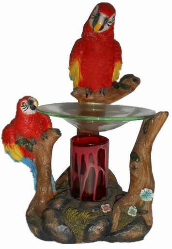 Red Parrot Polyresin Electric Scented Oil Tart Candle Burner Fragrance Lamp FYT0_W0KAP32