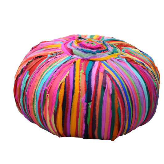 Acme Bali Pouf Ottoman in Multi-Color Cotton LXS5_H5CGI69