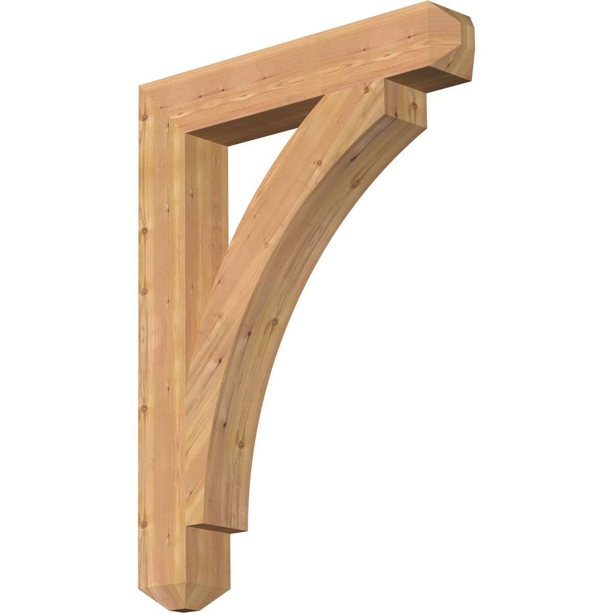 Ekena Millwork 5 1/2x22W x 34x22D x 46x22H Thorton Craftsman Smooth BRACKET, Western Red Cedar WRC0_A4LQA38