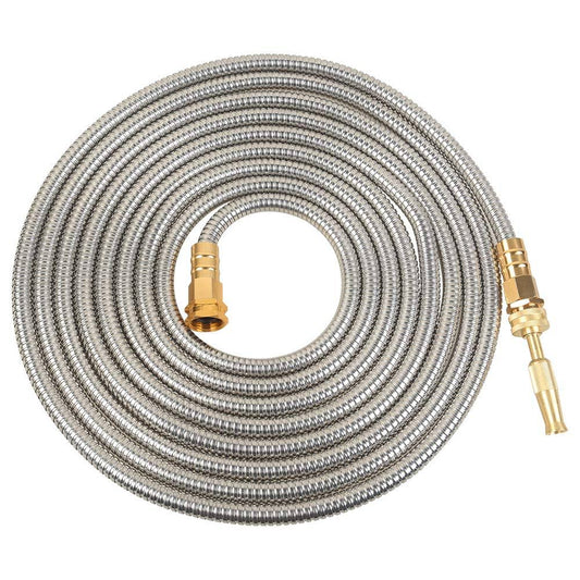 Stainless Steel Metal Garden Hose 304 Stainless Steel Water Hose with Solid Me UKE1_Q3PAT42