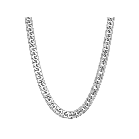 Sterling Silver Mens 20 inch Double Curb Chain Necklace, Gold PTG7_Q1INC58