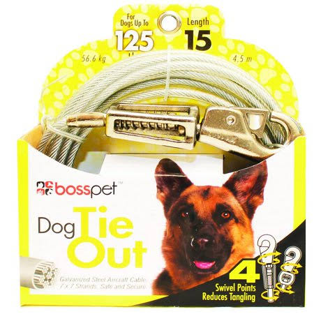 Boss Pet 09415 Tie Out Pet Hvy WT 15ft TRG5_E4CQY66