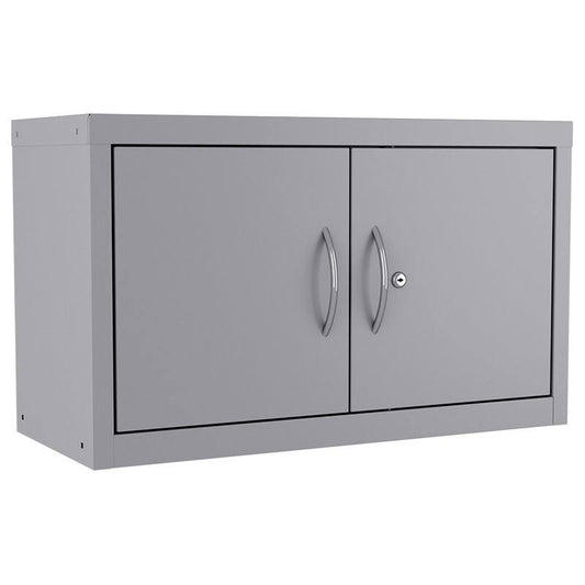 Pemberly Row Wall Mounted Upper Cabinet 18x30x13 Adjustable Shelf in Platinum - PR-4753-1947106 WMQ7_X8OSR80