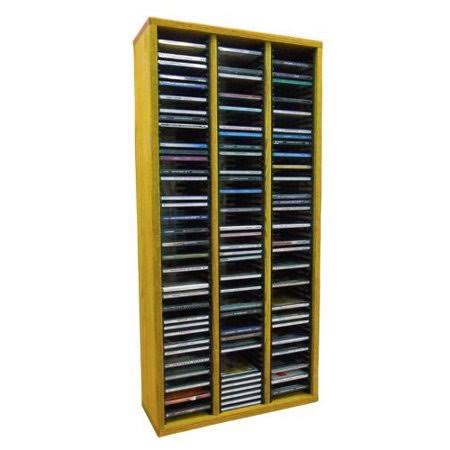 Solid Oak Tower for CDs (Ind. Locking Slots)- Honey Oak Model 309-3 FSL1_J8DBS78