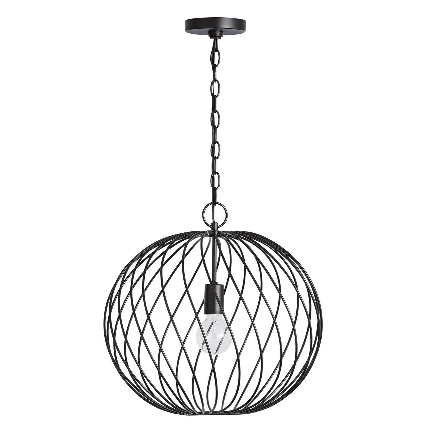 Silver Orchid Grasse 1-Light Black Pendant (18-Inch Diameter) 27334048 DDX9_T5PLG74