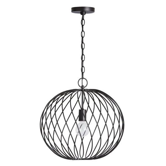 Silver Orchid Grasse 1-Light Black Pendant (18-Inch Diameter) 27334048 DDX9_T5PLG74