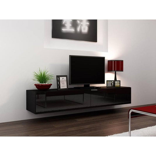 VVR Homes GOVI RTV TV Stand - Black KNC0_E3NZW84