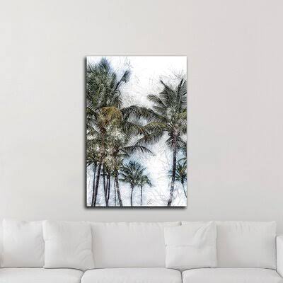 &Dorado Palms 2& by Golie Miamee - Wrapped Canvas Graphic Art Print Bay Isle Home Size: 36x22 H x 24x22 W x 1.5x22 D ZKG2_B1PQP10