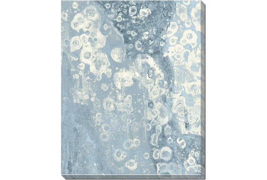 Artwork - Blue Scalloped with Gallery Wrap Canvas Coastal - 30x22W x 1.5x22D x 40x22H at Living Spaces FVF8_U8DJB00