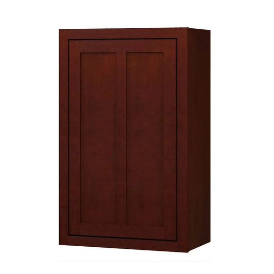 Sagehill Designs LDW2136 Lakewood 21x22 x 36x22 Single Door Kitchen Wall Cabinet Cabernet GFO4_J9KUD79