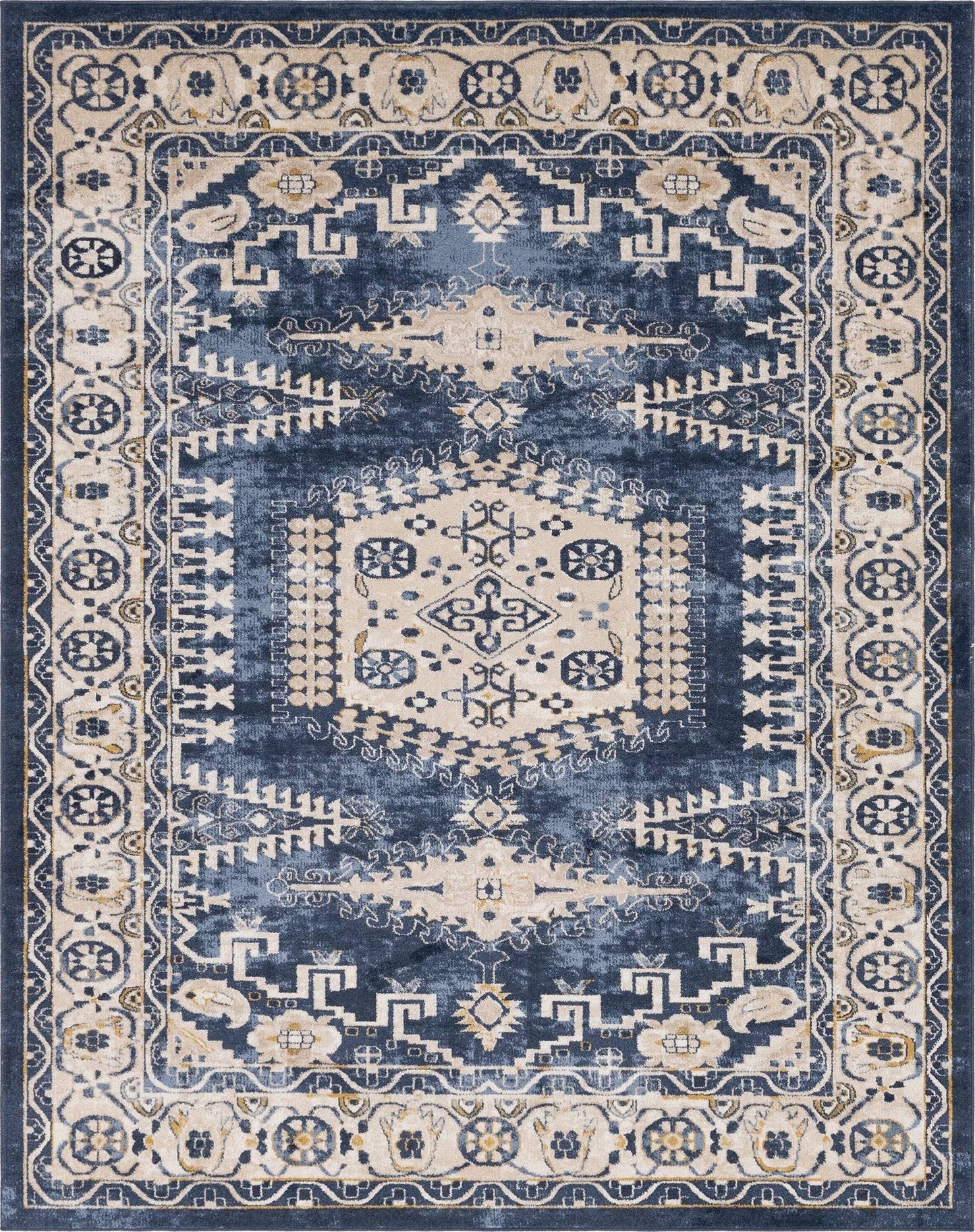 Unique Loom 3146617 8 x 10 ft. Larissa Utopia Area Rug Navy Blue VWG3_C2REX11