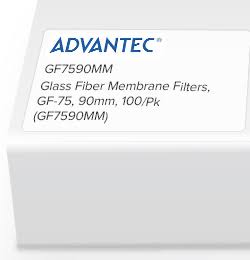 90mm Glass Fiber Filters, Advantec, GF-75, 100/pk, Advantec LLJ1_Y0ECZ72