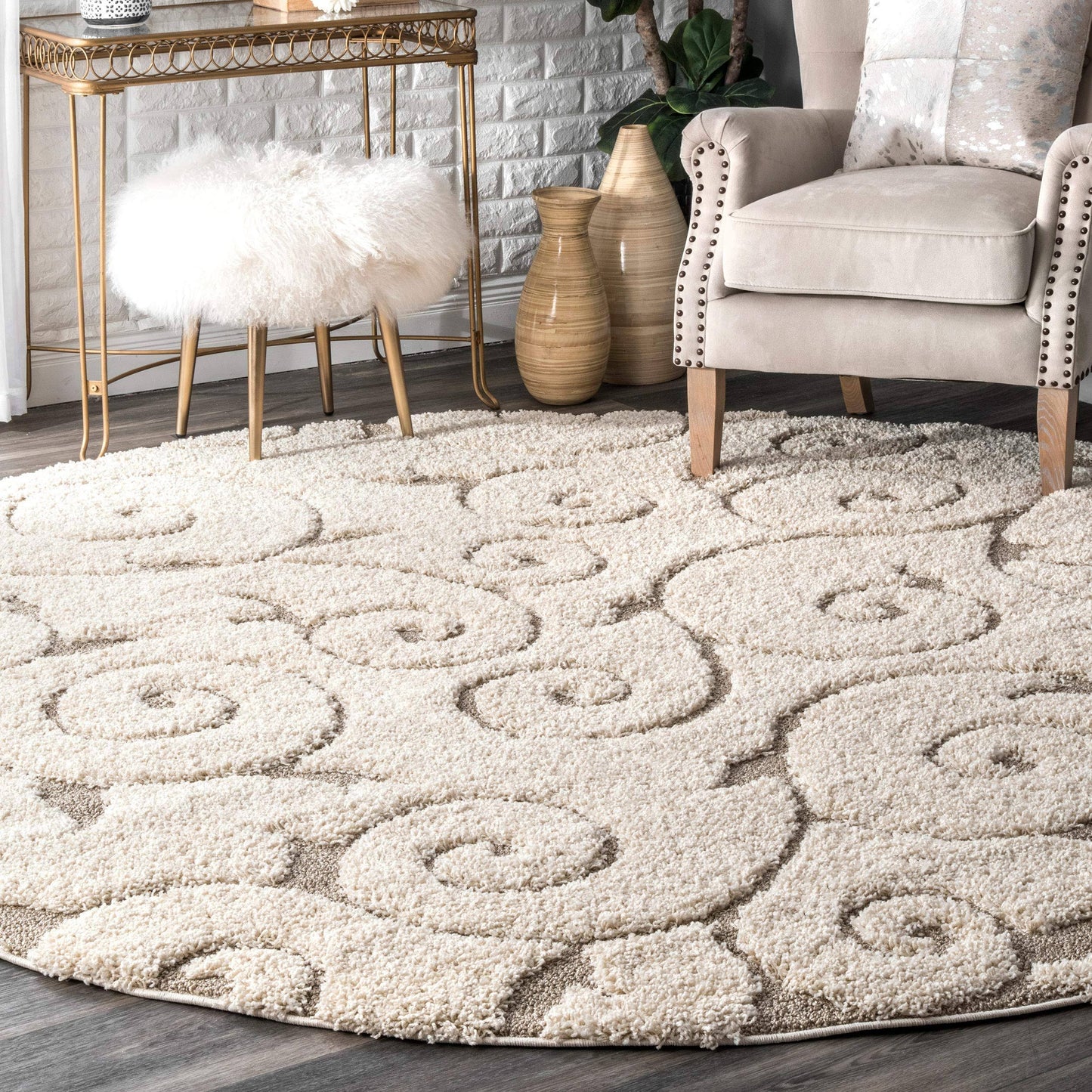 nuLOOM Machine Made Maisha Area Rug, Size: 7& 10 inch Round FJE5_A5UCU17