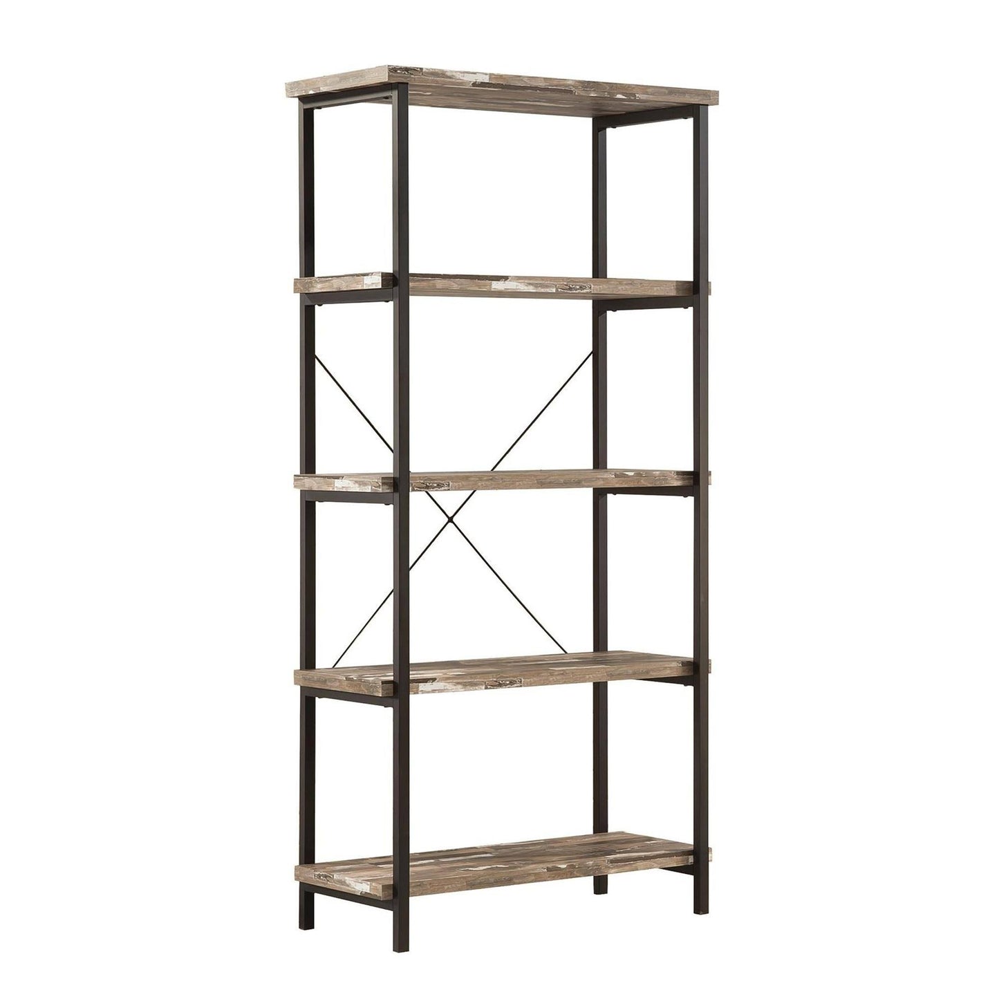 Benzara BM172245 Bookcase with 4 Open Shelves KSG8_A4YHV24