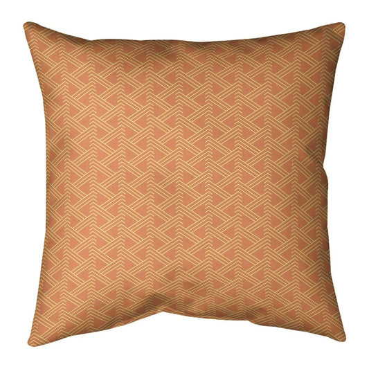 Yellow Accent Color Zig Zag Pattern Throw Pillow - 20 x 20 - Red  Yellow - Cotton JQZ7_J2IYX17