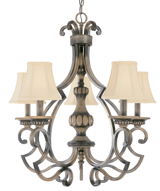 Classic Lighting 92705 HRW Westchester Chandelier in Honey Rubbed Walnut QXU2_C8LBV76