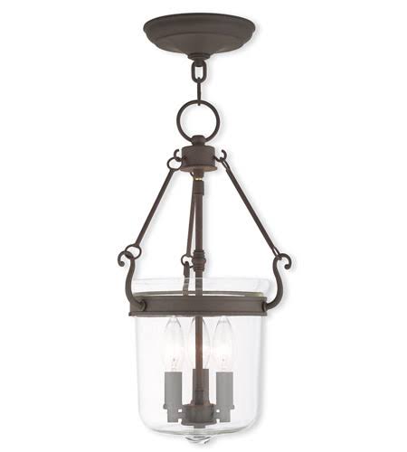 World of Crystal Pendants Porch 3 Light with Hand Crafted Clear Glass Bronze Size 11in 180 Watts WC121629 VJH1_H2HWA20