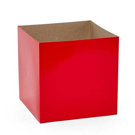 50ea - 8 x 8 x 6 Red Heavy Wall Gift Box Bottom by Paper Mart BHD2_J0LPK30