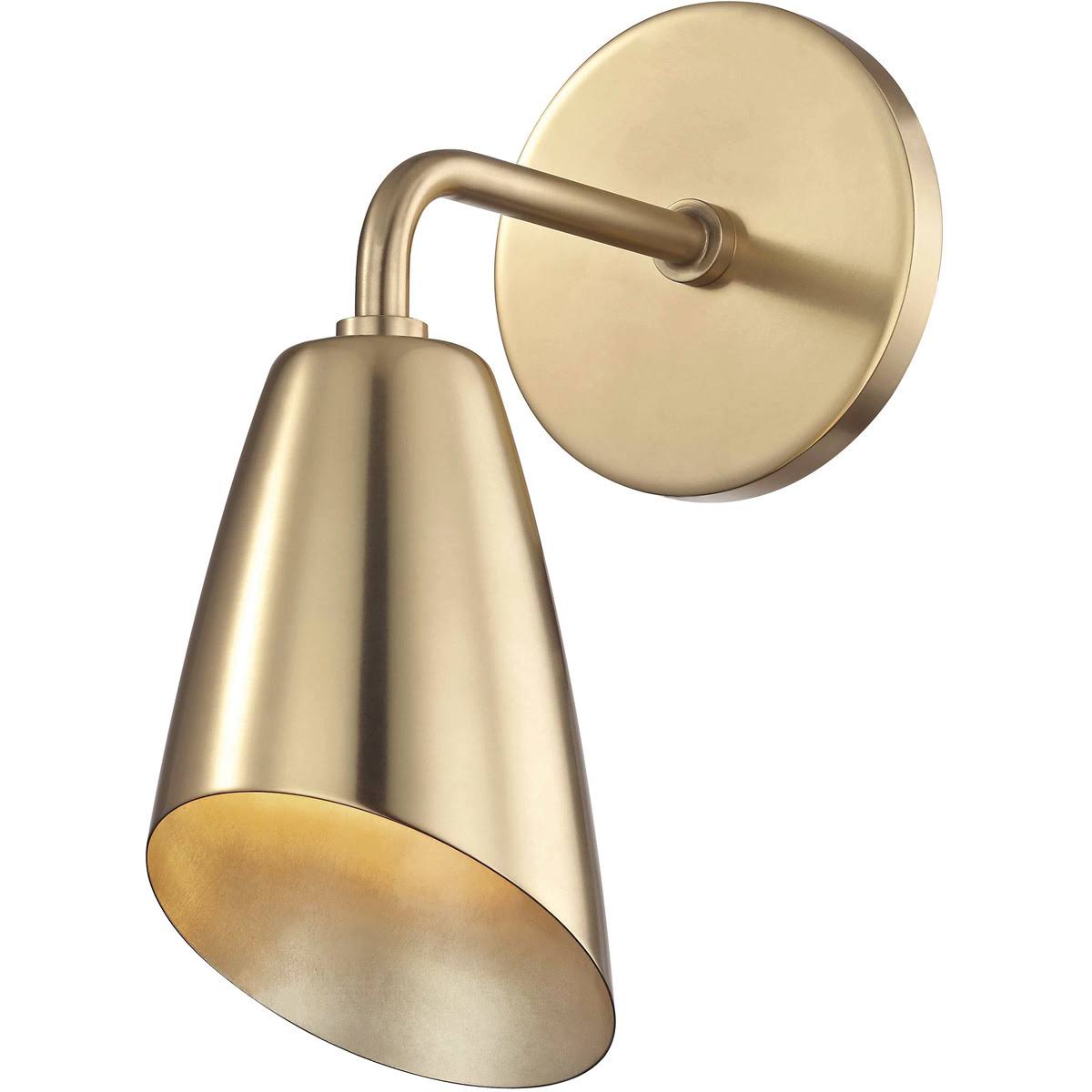 Wall Sconces 1 Light Bulb Fixture with Aged Brass Finish Metal Material G9 5x22 4 Watts GYK4_R3XZN94