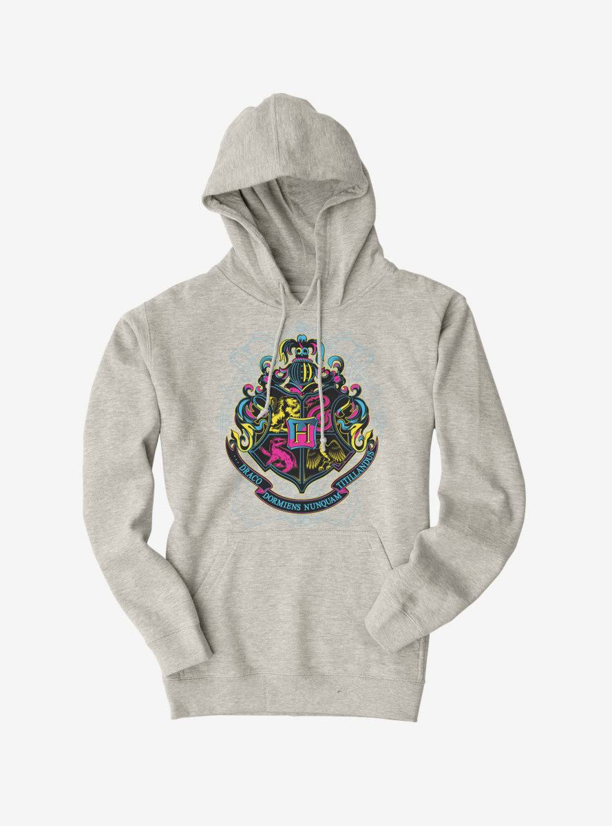 Official Harry Potter Bright Hogwarts Logo Hoodie CDN9_F6IQF33