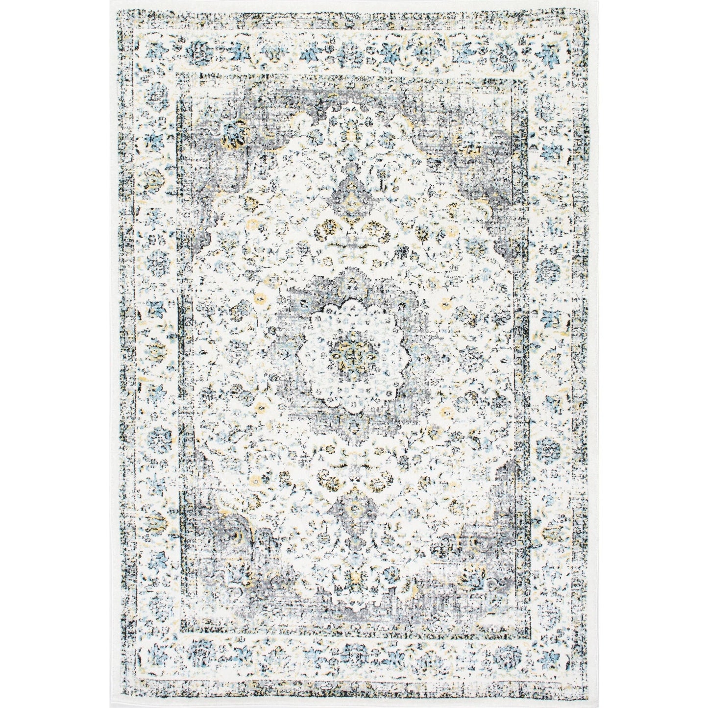 nuLOOM Persian Vintage Fancy Area Rug Grey 8& x 10& 8& x 10& Indoor Living Room, Bedroom, Dining Room HSU0_G3ZEY78