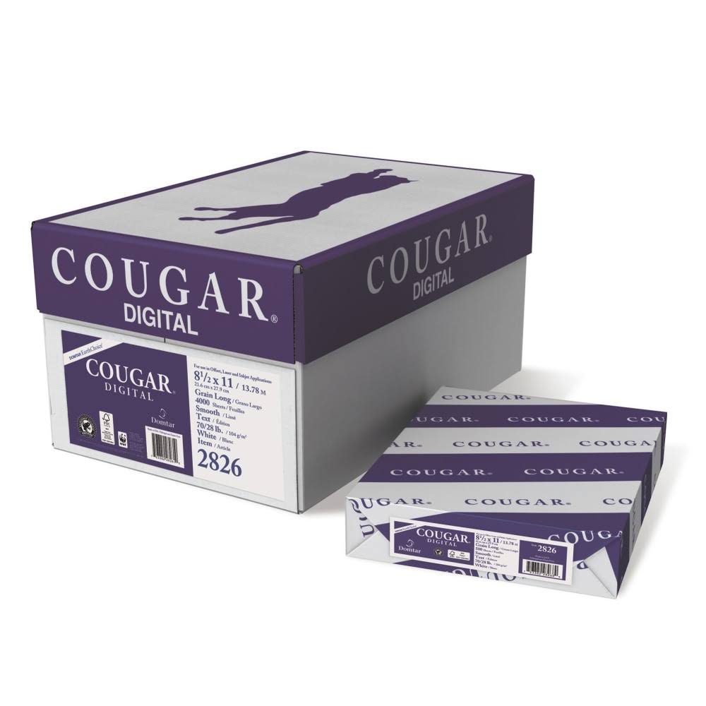 Cougar Digital Printing Paper, Letter size, 98 Brightness, 70 lb Text UIF4_N5JZT77