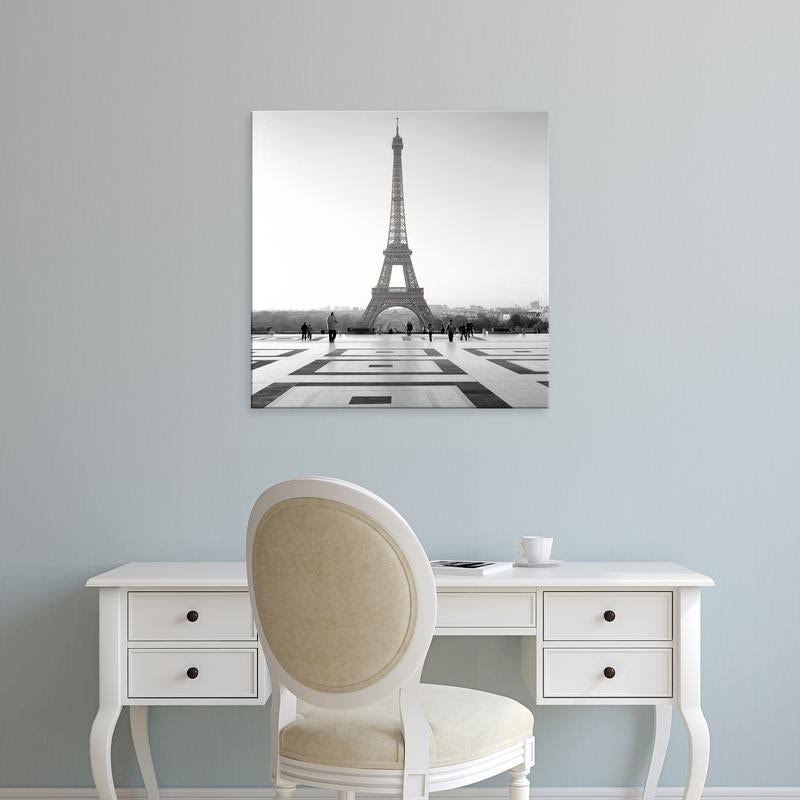 Easy Art Prints Alan Blausteins &Tour Eiffel #4& Premium Canvas Art - 40 x 40 - Classic Black Frame FKE9_G8ZNE39