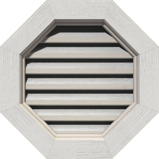 Ekena Millwork GVWOC24X2400RFPWR 24x22W x 24x22H Octagonal Gable Vent (29x22W x 29x22H Frame Size): Primed, Functional, Rough Sa GAF9_H3WBN33