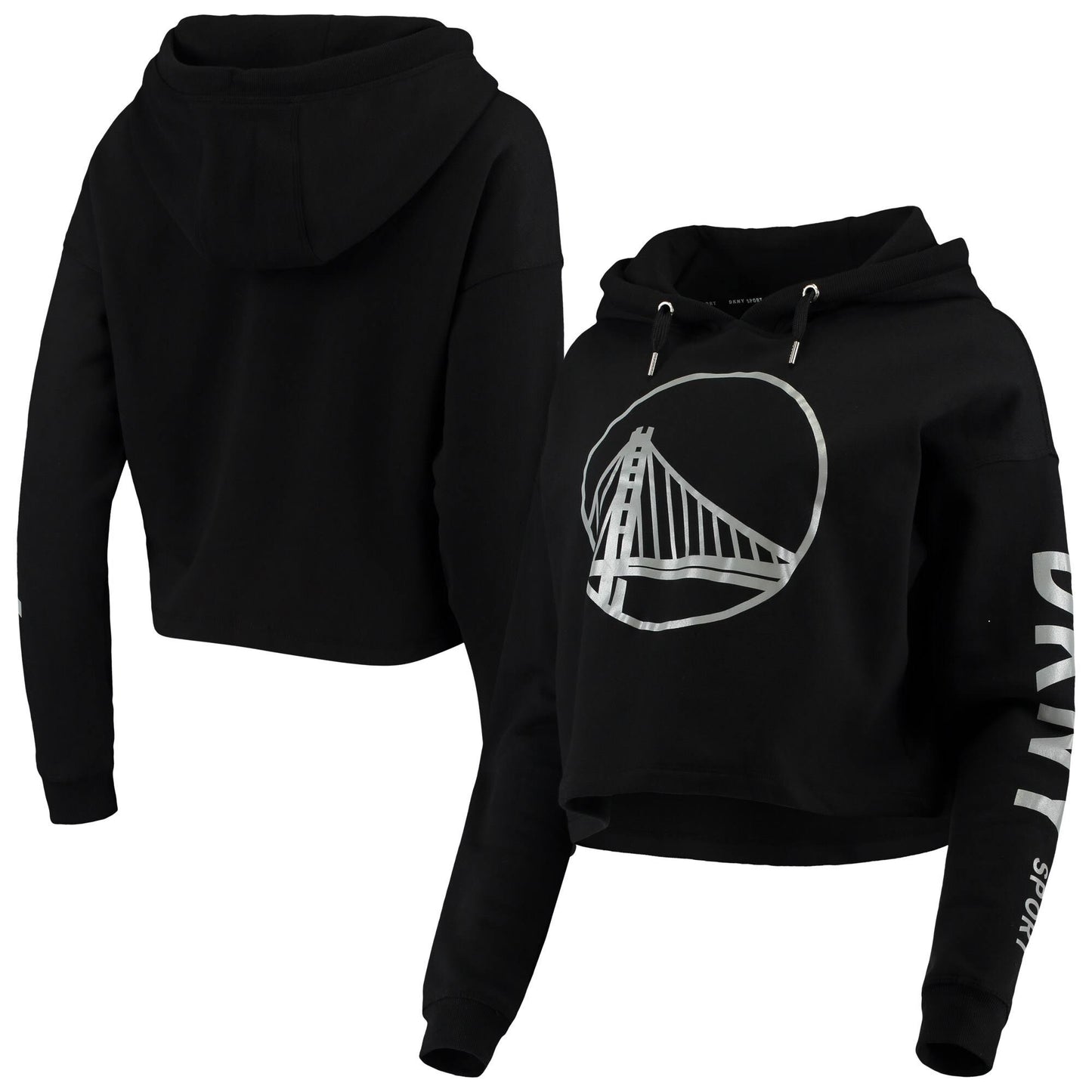 Dkny Sport Golden State Warriors Womens Black Lydia Pullover Hoodie Size: Medium NYB7_G9NPG45