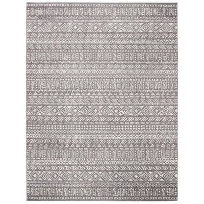 Rensselear Dark Grey/Ivory Area Rug Papa P Rug Size: Rectangle 9& x 12& NOA1_I5LQR69