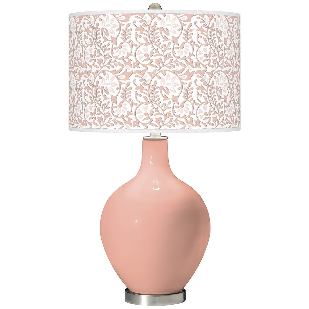 Color + Plus Mellow Coral Gardenia Ovo Table Lamp RNX3_H3DLC64