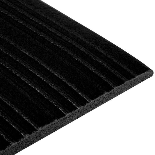 Cactus Mat 1028-C23 Tredlite 2& x 3& Black Ribbed Vinyl Anti-Fatigue Mat - 5/8x22 Thick JCT4_B9KSV77