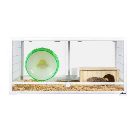 Oiibo 36 inch Small Animal Cage, Sliding Double Doors with Lock, White XWT8_D1WHV65