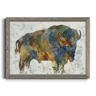 Plains Icon - Picture Frame Painting Print on Canvas Union Rustic Size: 23x22 H x 32x22 W x 1x22 D, Format: Gray Framed SVE6_W8OXP15