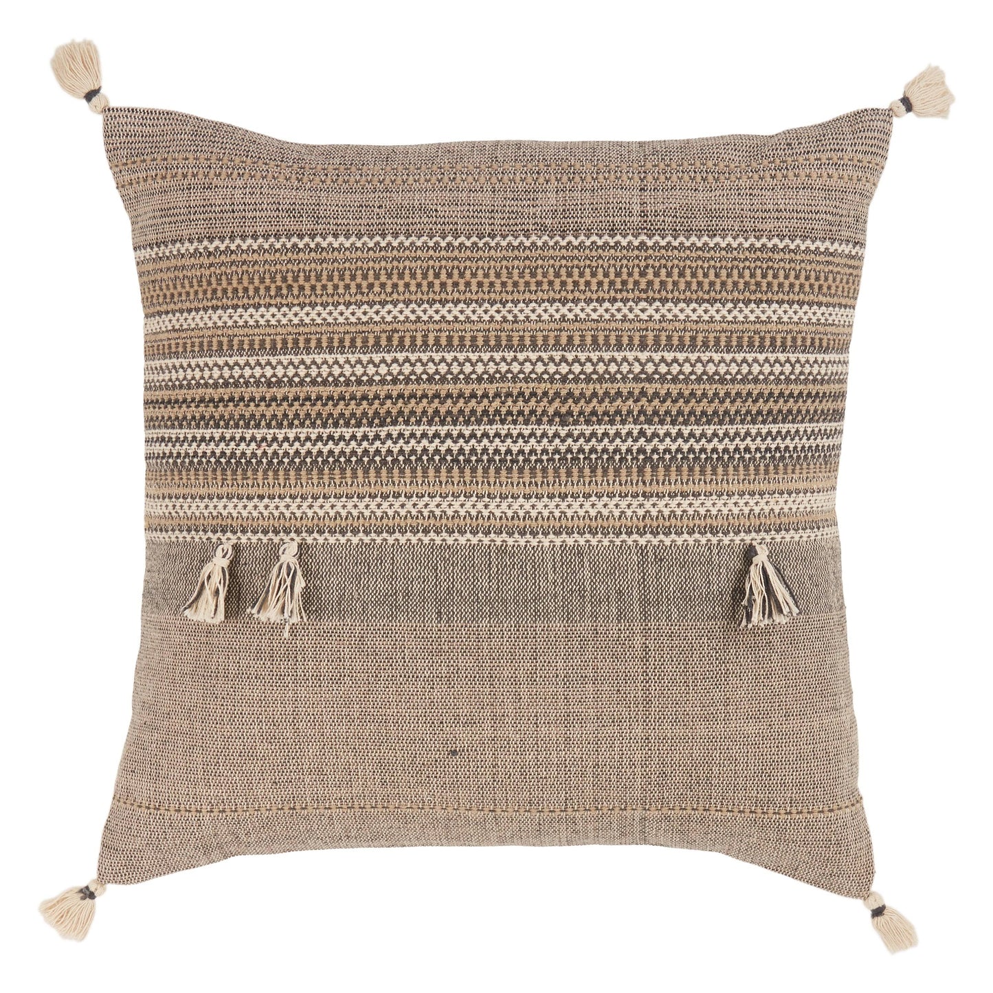 Cainen Brown/ Cream Striped Throw Pillow - 20x22x20x22 Cover Only - Brown/Cream SDA7_J6ZSO22