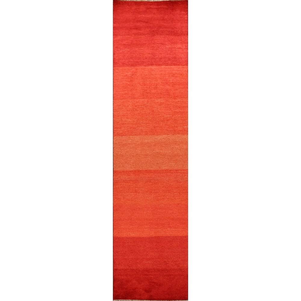 Contemporary Oriental Gabbeh Kashkoli Runner Rug Wool Hand Knotted YFE5_W9YAT07