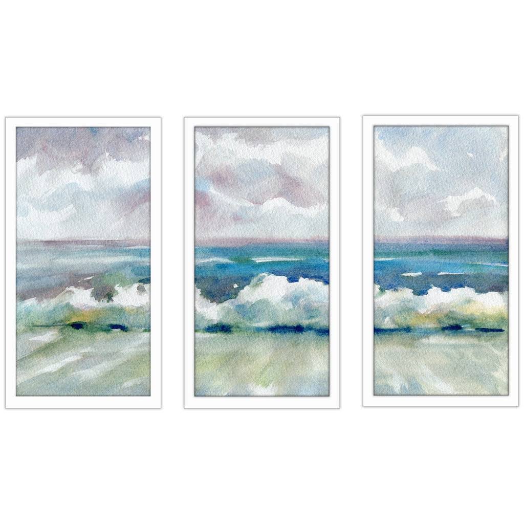 PicturePerfectInternational H2O 2x22 3 Piece Framed Painting Print Set - Size: 25.5x22 H x 40.5x22 W x 1x22 D TTB0_B5DWG46