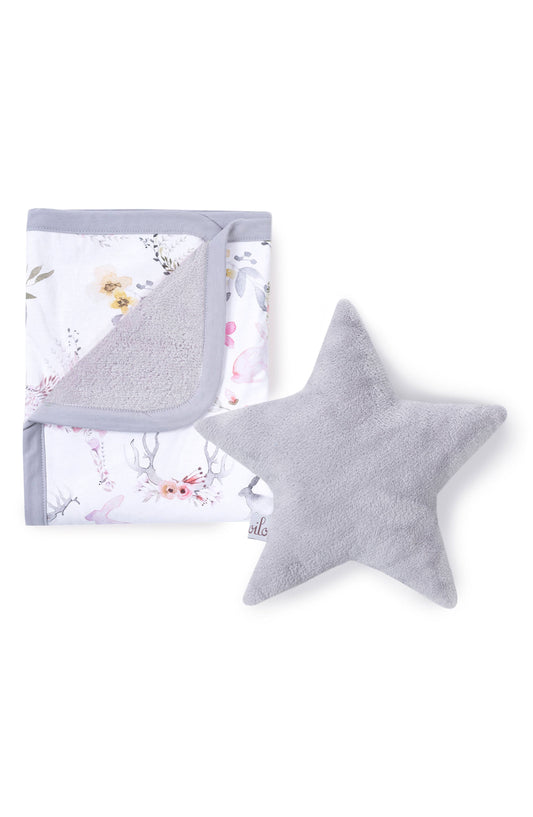 Oilo Fawn Cuddle Blanket  Star Pillow Set LQK3_D3LFP96