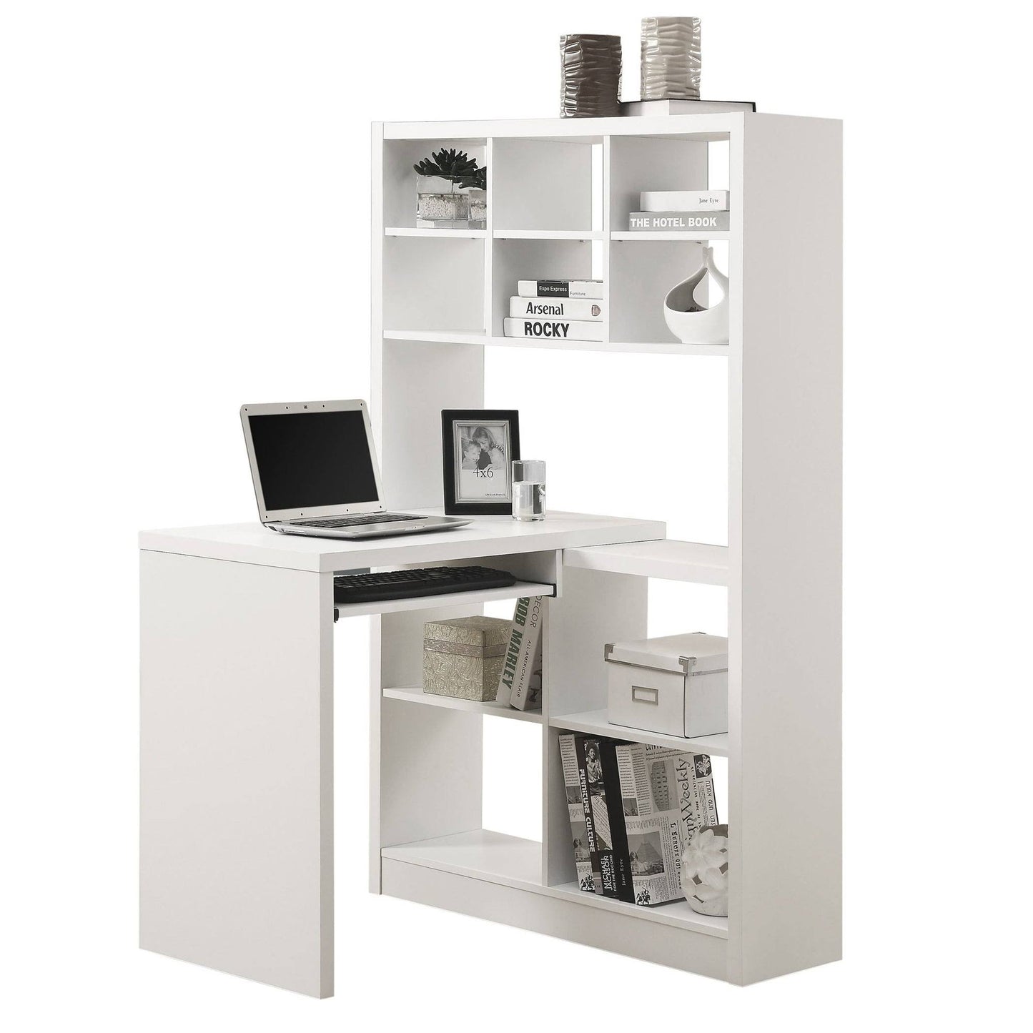 60x22 White Contemporary Left or Right Corner Computer Desk - 33824833 PQX9_C3VUT55