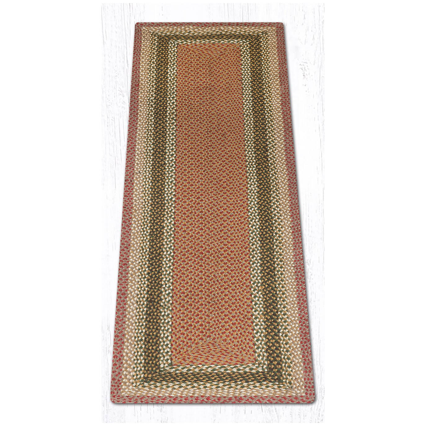 Earth Rugs | RC-24 Olive/Burgundy/Gray Rectangle Braided Rug 2&x6& XAN8_F8RCM59