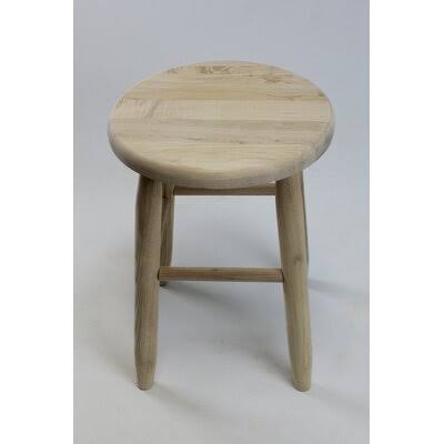 Pellegrini Solid Wood Utility Stool Gracie Oaks Color: Unfinished LHI1_G5AHG18