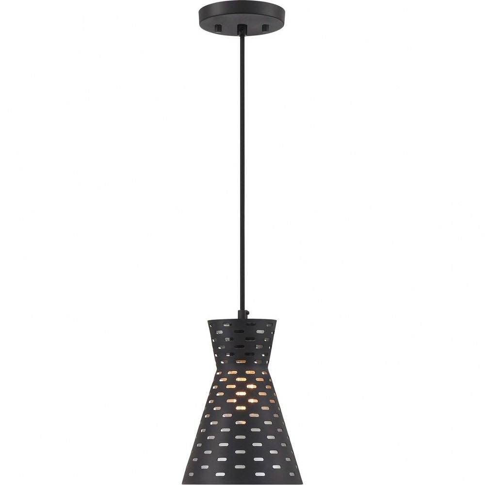 1 Light Mini Pendant Matte Black Finish with Matte Black Metal Shade - 71-BEL-4352288 - Bailey Street Home PKA5_M4SCJ74