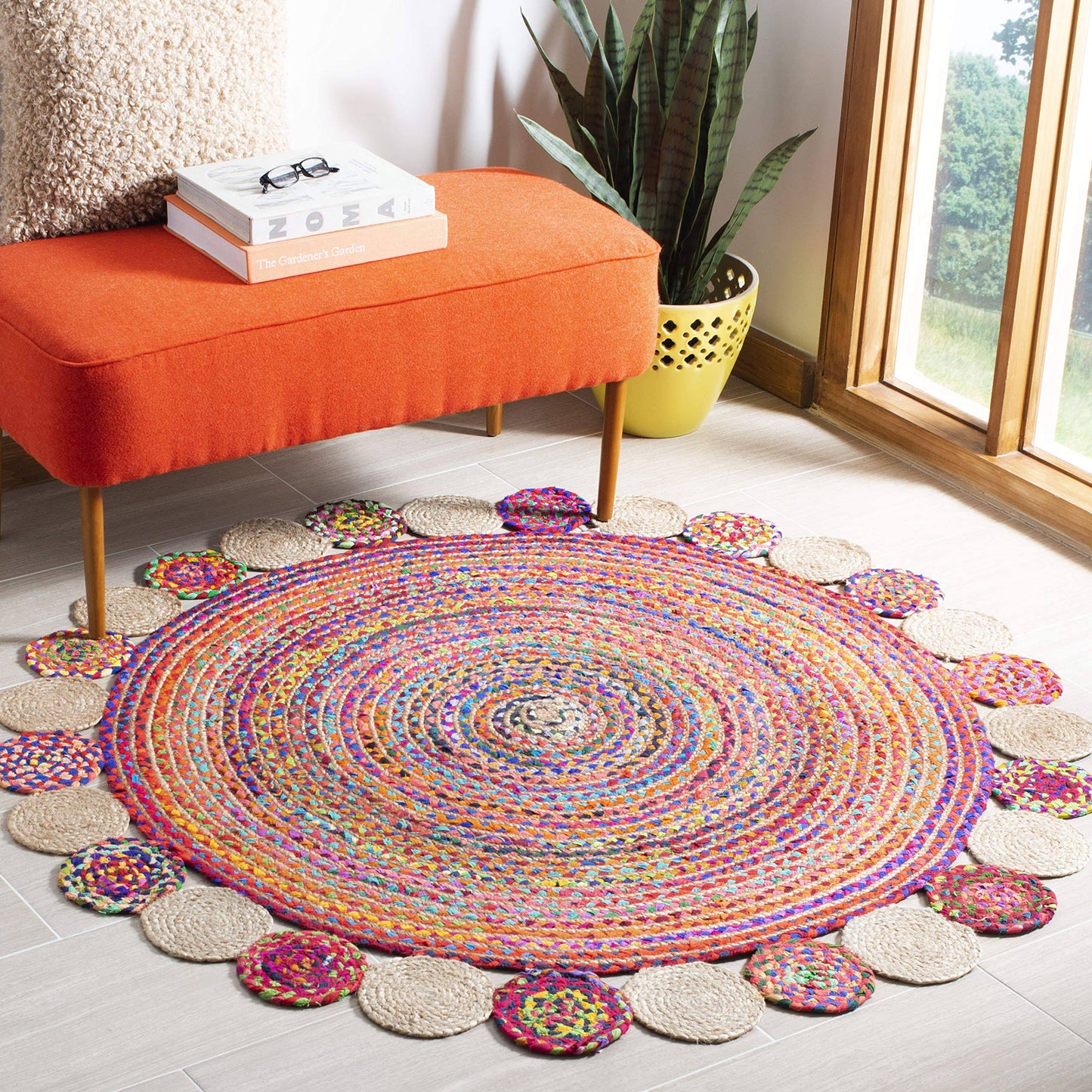 Safavieh Cape Cod Kyle Braided Area Rug or Runner, Size: 10 x 10 Round GKT6_W0EEH69