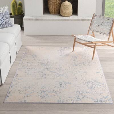 Pellham Ikat Blue/Beige/Light Blue Area Rug Mistana Baby  Kids Rug Size: Rectangle 5& x 8& HOK6_L7IWW97