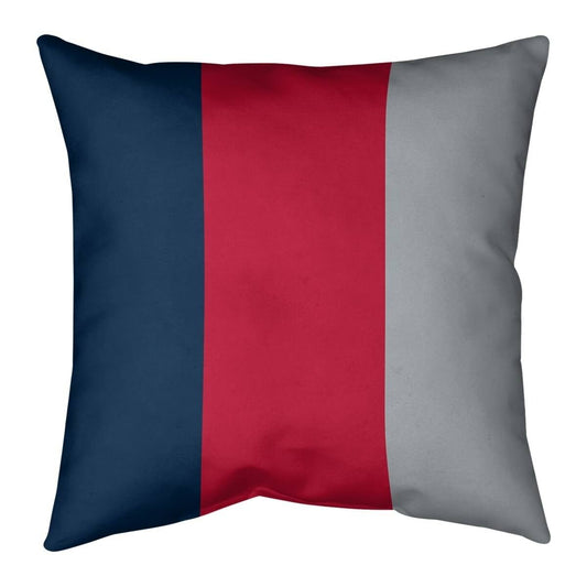 New England New England Football Stripes Pillow-Faux Suede - 20 x 20 - Square - Zipper Closure - Large - Removable Cover - Accen JXL6_K5FRG61