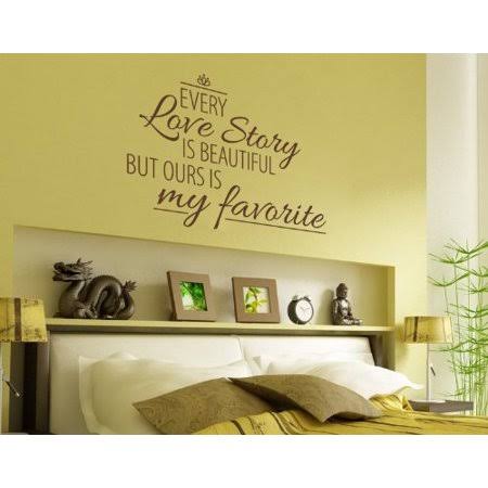 Every Love Story Is Beautiful But Ours Is My Favorite - Wall Decal, Sticker, Mural Vinyl Art Home Decor, Romantic Quotes and Say EAQ0_Q7JFZ12