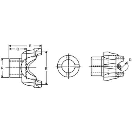 Dana Holding CORPORATION 100-4-1061-1X - End Yoke Assy LFU0_V4HSE34