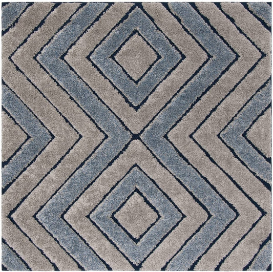 Safavieh Memphis Shag SG834G 6&7x22 x 6&7x22 Square Grey / Blue Area Rug BJQ5_T2TCQ21