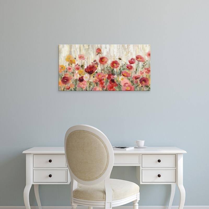 Silvia Vassilevas sprinkled Flowers Crop& Canvas Art - 10 x 20 - Classic Black Frame CRF1_L2SLO53